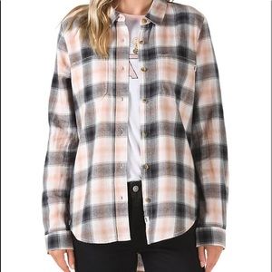VANS WOMANS PINK PLAID FLANNEL